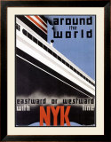 NYK Line Framed Giclee Print by George Hemming