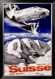 Swiss Airways Framed Giclee Print