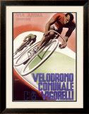 Velodromo Communale Vigorelli Framed Giclee Print by Gino Boccasile