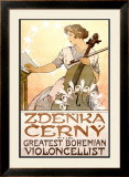 Zdenka Cerny Cello Concert Framed Giclee Print by Alphonse Mucha