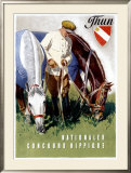 Thun, Nationaler Concours Hippique Framed Giclee Print by Iwan E. Hugentobler