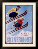 Ski Vermont, The Thrill of a Lifetime Framed Giclee Print