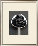 Blackberries and Spoon Print by Sara Deluca