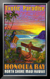 Hawaii, Honolua Bay, Maui Framed Giclee Print by Rick Sharp