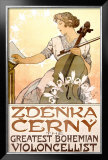 Zdenka Cerny Cello Concert Framed Giclee Print by Alphonse Mucha