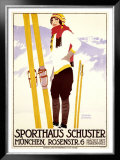 Sporthaus Schuster Framed Giclee Print by Johann B. Maier