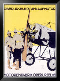 WWI, German Oberursel Aircraft Aviation Framed Giclee Print