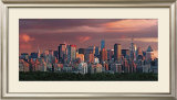Sunset over New York Skyline Art by Hank Gans