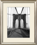 New York, Brooklyn Bridge Cable Framed Giclee Print