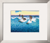 Surf Riders Honolulu Framed Giclee Print by Charles W. Bartlett