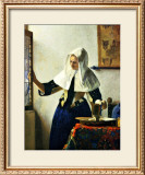 Young Dutch Woman with a Water Pitcher Impressão giclée emoldurada por Jan Vermeer