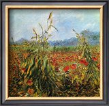 Field with Poppies Framed Giclee Print by Vincent van Gogh