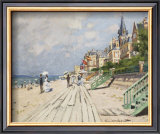 Beach at Trouville, 1870 Print by Claude Monet