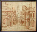 Roman Perspective Pósters por Baldassare Peruzzi Roman Perspective Pósters por Baldassare Peruzzi