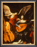 St. Cecilia and the Angel Print by Carlo Saraceni
