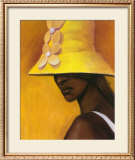 Yellow Hat Poster by Laurie Cooper