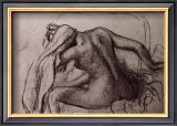 Woman Drying Her Neck Print by Edgar Degas