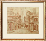 Roman Perspective Posters por Baldassare Peruzzi Roman Perspective Posters por Baldassare Peruzzi