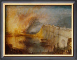 Burning of the Houses of Parliament Posters by William Turner