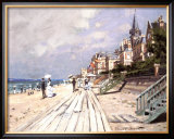 Beach at Trouville Print by Claude Monet