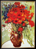 Vase with Daisies and Poppies Posters by Vincent van Gogh