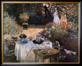 The Luncheon: Monet's Garden at Argenteuil Posters by Claude Monet