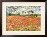 Field of Poppies, Auvers-Sur-Oise, c.1890 Poster by Vincent van Gogh