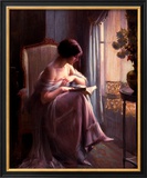 Young Woman Reading by a Window Art by Delphin Enjolras