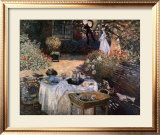 The Luncheon: Monet's Garden at Argenteuil Poster by Claude Monet