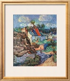 Houses at Auvers, c.1890 Art by Vincent van Gogh