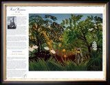 Obras maestras de arte: Paisaje exótico Lámina por Henri Rousseau Obras maestras de arte: Paisaje exótico Lámina por Henri Rousseau