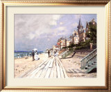 Beach at Trouville Posters by Claude Monet