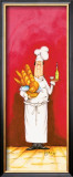 Chef with Bread and Oil Art by Tracy Flickinger