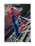 Spider-Man Swinging In the City Prints