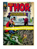 Marvel Comics Retro: The Mighty Thor Comic Book Cover 130, Thunder in the Netherworld (aged) Posters