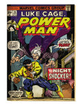 Marvel Comics Retro: Luke Cage, Hero for Hire Comic Book Cover 26, the Night Shocker! (aged) Posters