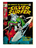 Marvel Comics Retro: Silver Surfer Comic Book Cover 11, Bitter Victory (aged) Poster