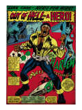 Marvel Comics Retro: Luke Cage, Hero for Hire Comic Panel, Screaming (aged) Art