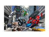 Spider-Man, Rhino, Green Goblin, and Doctor Octopus in the City Prints