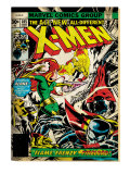 Marvel Comics Retro: The X-Men Comic Book Cover 105, Phoenix, Colossus, Storm, Firelord (aged) Prints