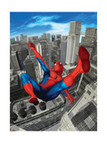 Spider-Man Swinging In the City Prints