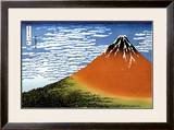 Red Fuji, Fine Wind Clear Morning Prints by Katsushika Hokusai