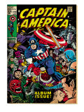 Marvel Comics Retro: Captain America Comic Book Cover 112, Album Issue! (aged) Poster