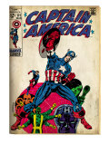 Marvel Comics Retro: Captain America Comic Book Cover #111, with Hydra and Bucky (aged) Poster