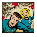 Marvel Comics Retro: Fantastic Four Comic Panel, Mr. Fantastic, Invisible Woman (aged) Posters
