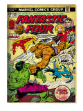 Marvel Comics Retro: Fantastic Four Family Comic Book Cover #166, Thing Vs. Hulk (aged) Poster Marvel Comics Retro: Fantastic Four Family Comic Book Cover #166, Thing Vs. Hulk (aged) Poster