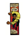 Marvel Comics Retro: Luke Cage, Hero for Hire Comic Panel, Charging (aged) Print
