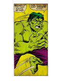 Marvel Comics Retro: The Incredible Hulk Comic Panel (aged) Print