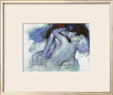 Kissing Couple in Blue Posters by Joani 