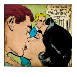 Marvel Comics Retro: Love Comic Panel, Kissing (aged) Kunstdrucke
